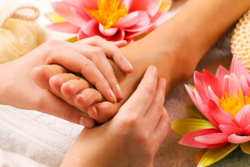 wohltuende Fußmassage